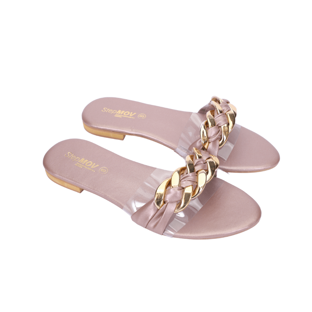 Rose Pink Transparent Slipper Slippers For Women Casual Ladies on Top Shoes Brands in Pakistan