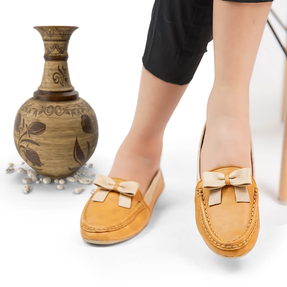 Camel Bow Moccasin: Stylish Comfort for Your Feet | ladies shoes