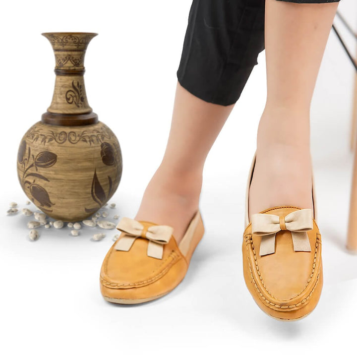 Camel Bow Moccasin: Stylish Comfort for Your Feet | ladies shoes