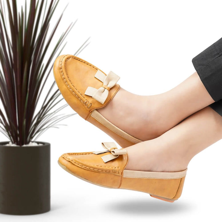 Camel Bow Moccasin: Stylish Comfort for Your Feet | ladies shoes