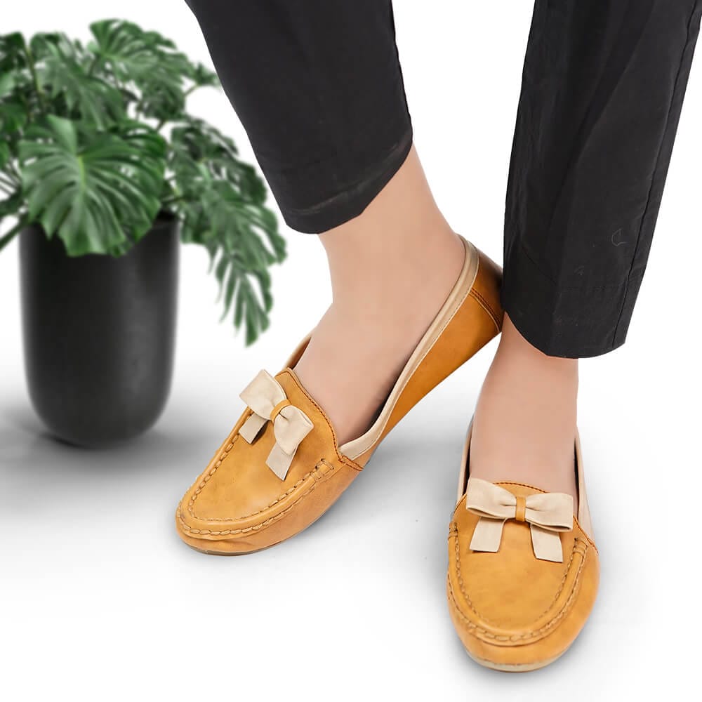 Camel Bow Moccasin: Stylish Comfort for Your Feet | ladies shoes