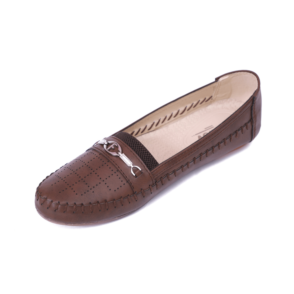 Brown Moccasin Fancy Shoes for Women: Footwear Sale in Pakistan on Ladies Shoes