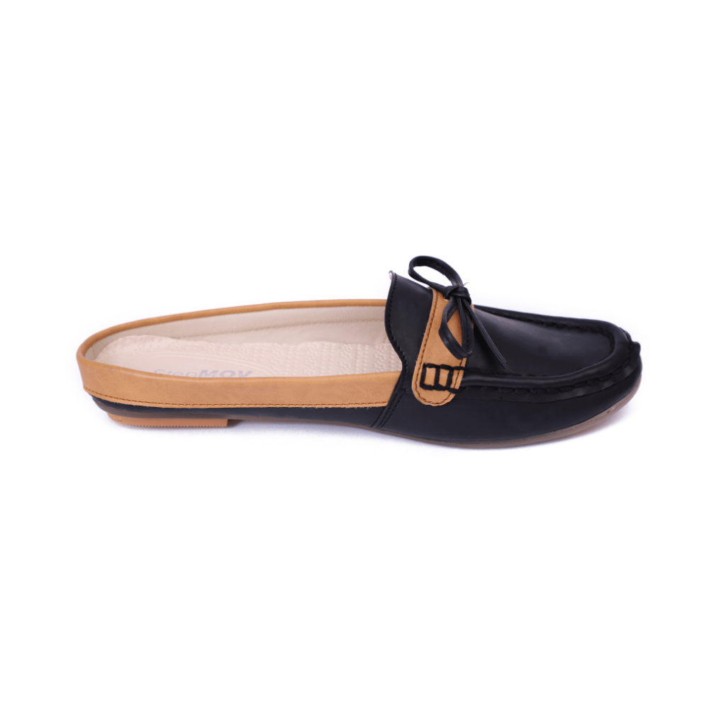 step mov Black Back Open moccasin for women Fancy Shoes for Women: Footwear Sale in Pakistan on Ladies Shoes