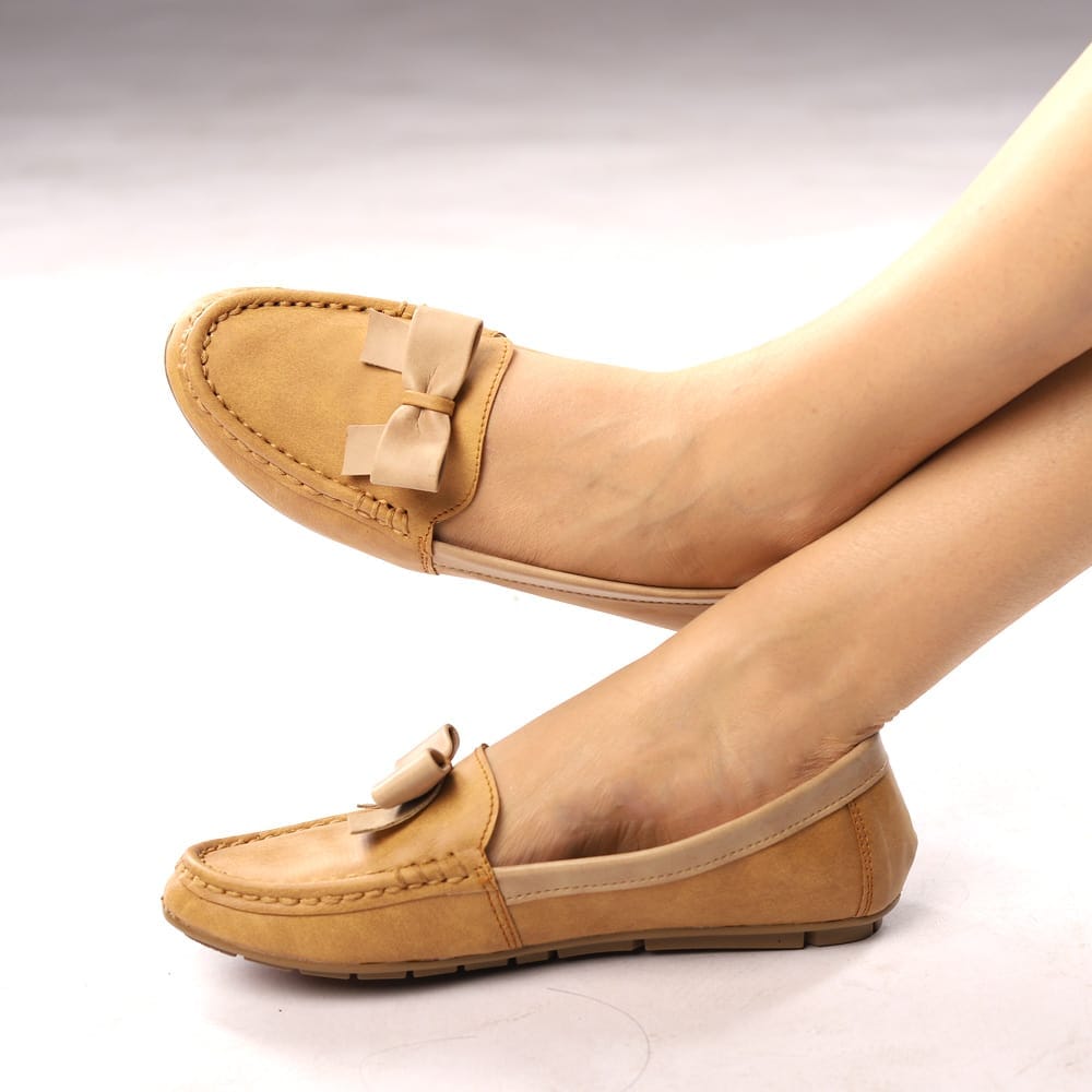 Camel Bow Moccasin: Stylish Comfort for Your Feet | ladies shoes